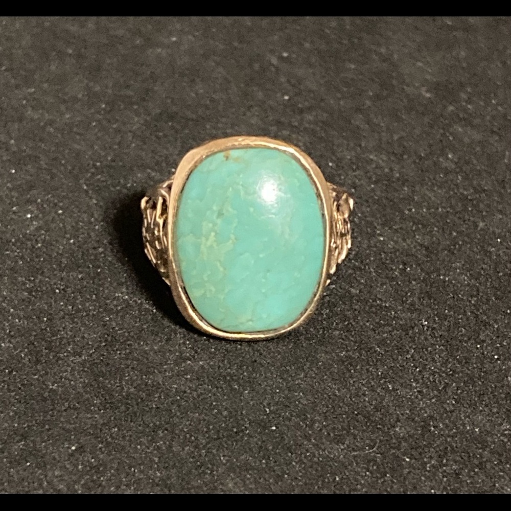 4.8 gram 14 kyg Morenci Turquoise Bezel Ring